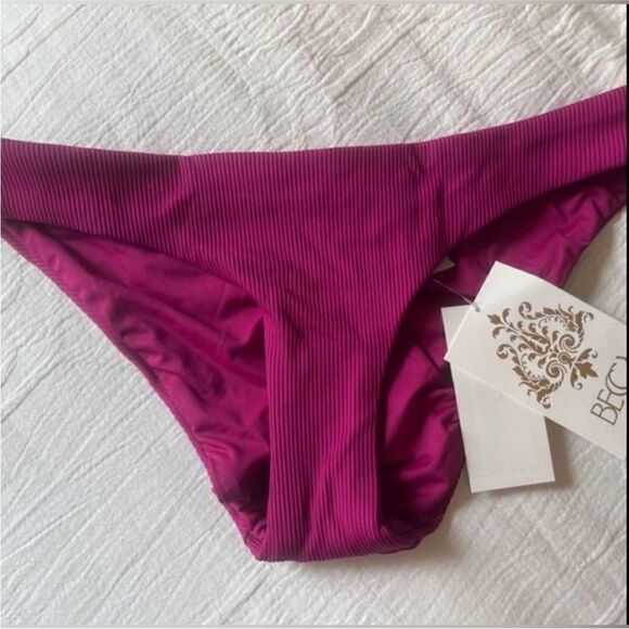 BECCA NWT by Rebecca Virtue Adela Ruched Hipster Bikini Bottom Sz XS - Picture 3 of 7